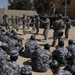 Iraqi national police officers train at headquarters in Rumaylah