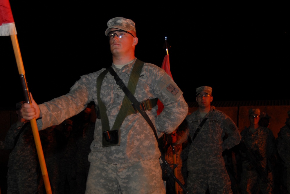 Bonfire Ceremony at Forward Operating Base Kalsu, Iraq