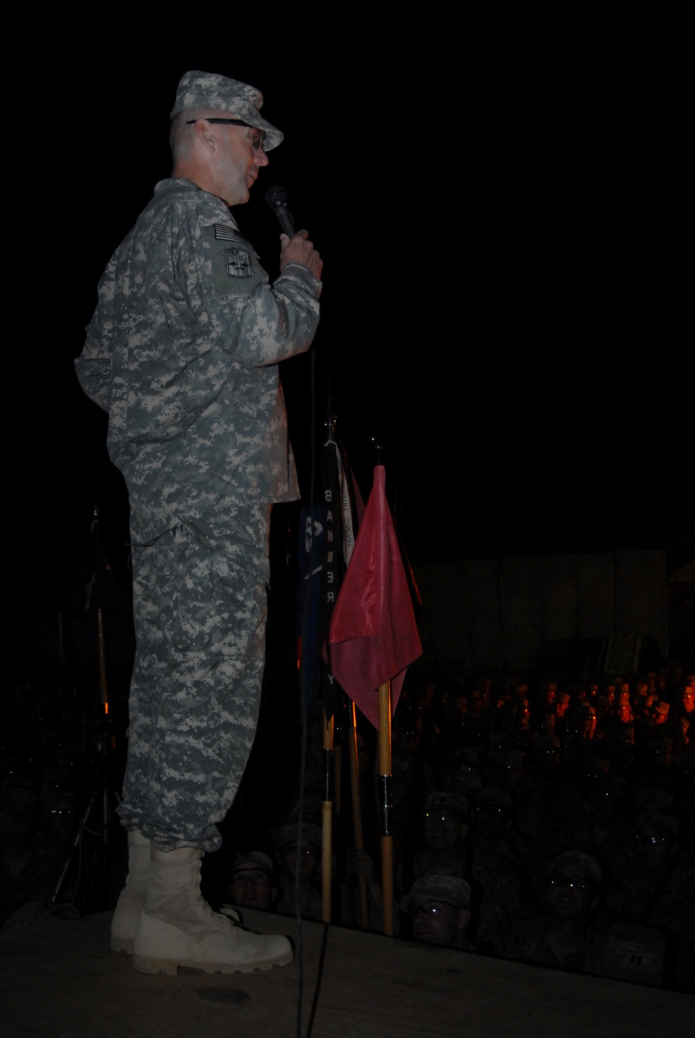 Bonfire Ceremony at Forward Operating Base Kalsu, Iraq