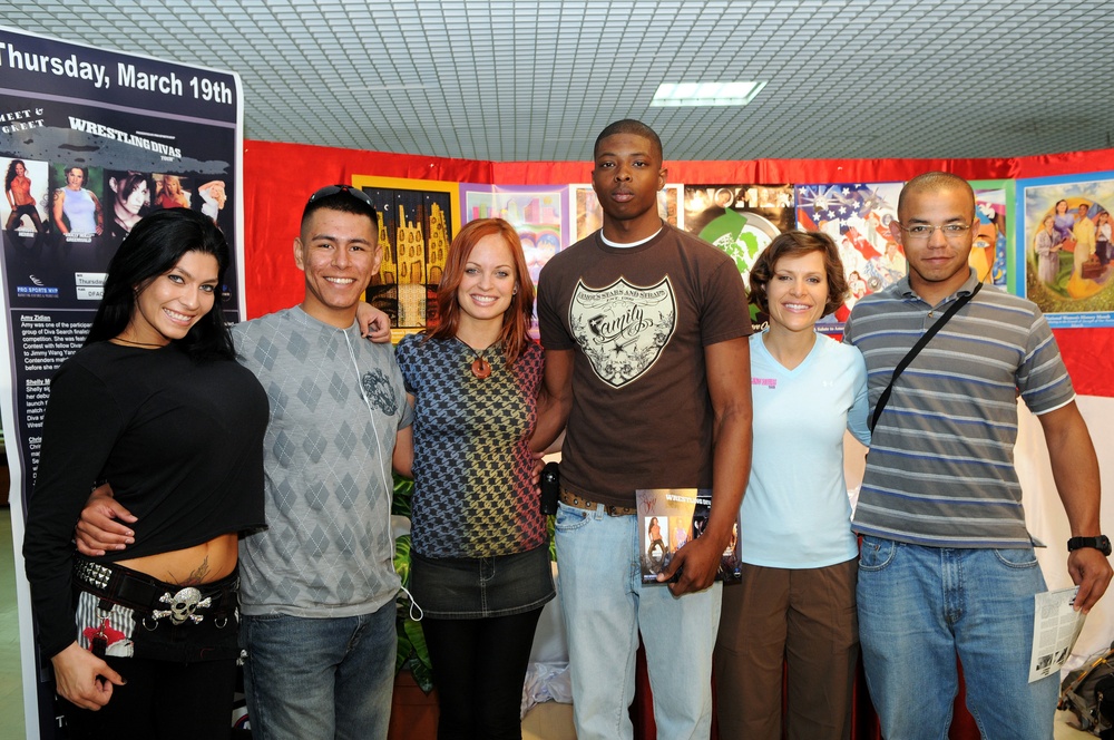 Wrestling Divas Visit Troops in Qatar