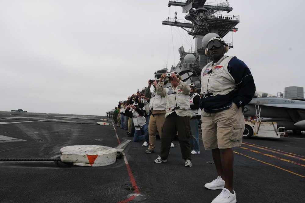 USS Ronald Reagan deck action