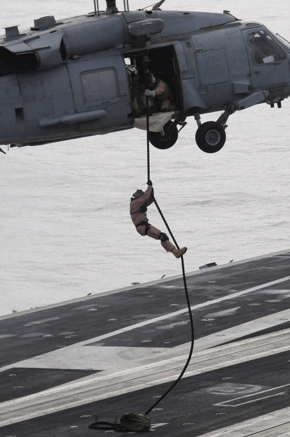 USS Ronald Reagan deck action