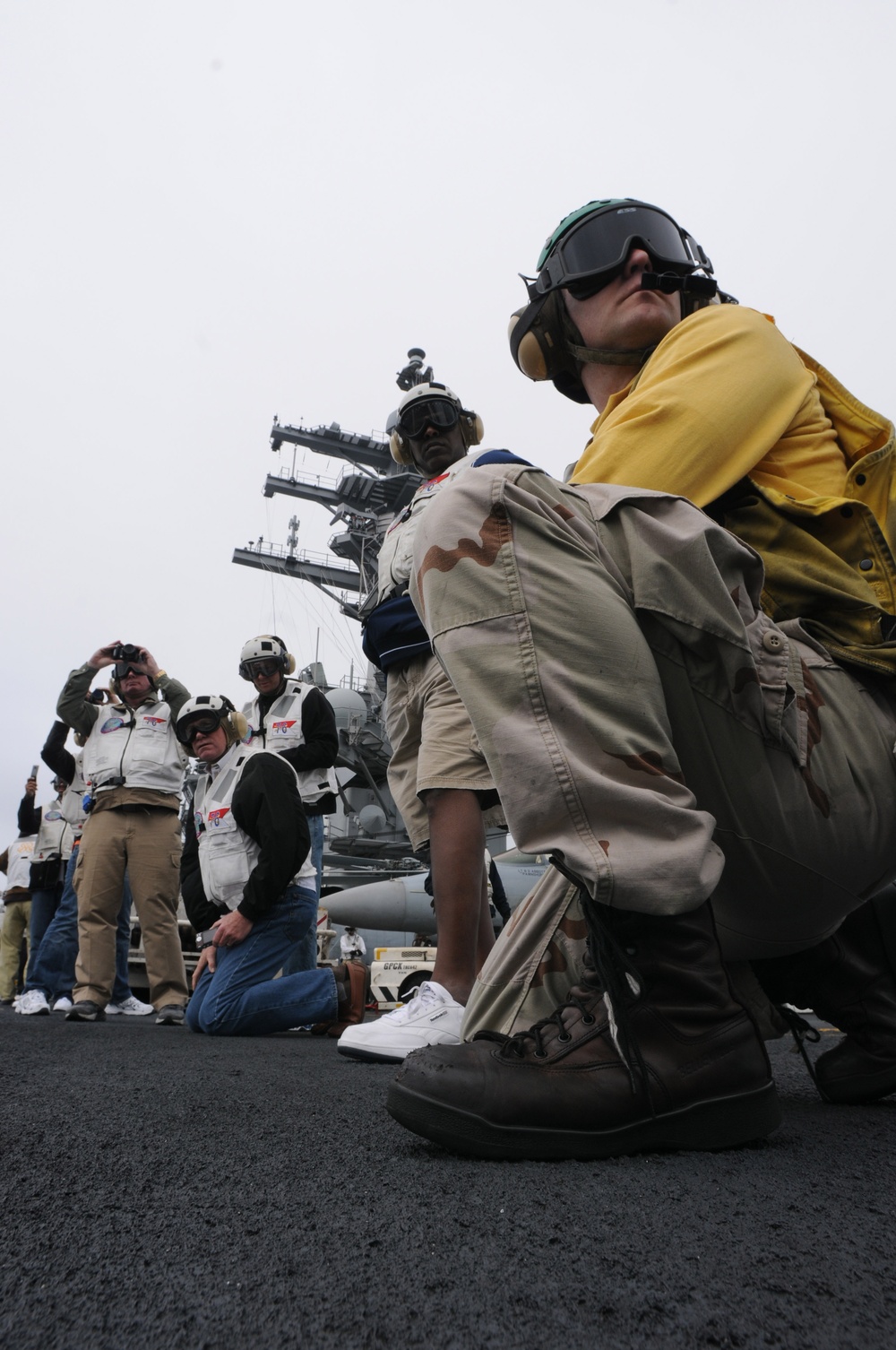 USS Ronald Reagan deck action