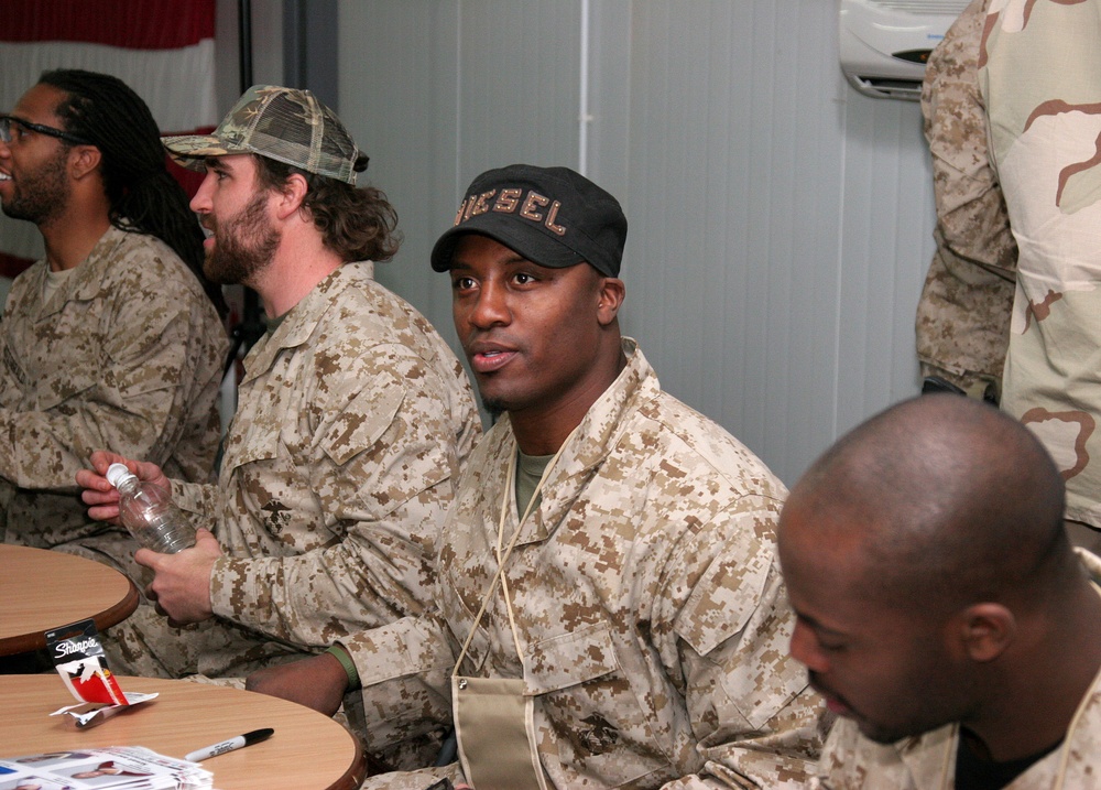 NFL Players Blitz Al Asad Air Base