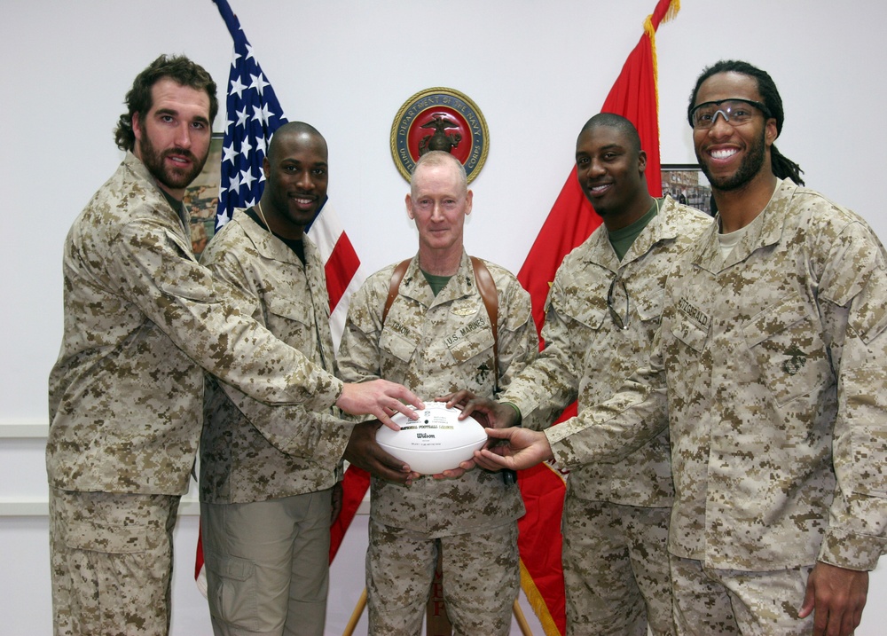 NFL Players Blitz Al Asad Air Base