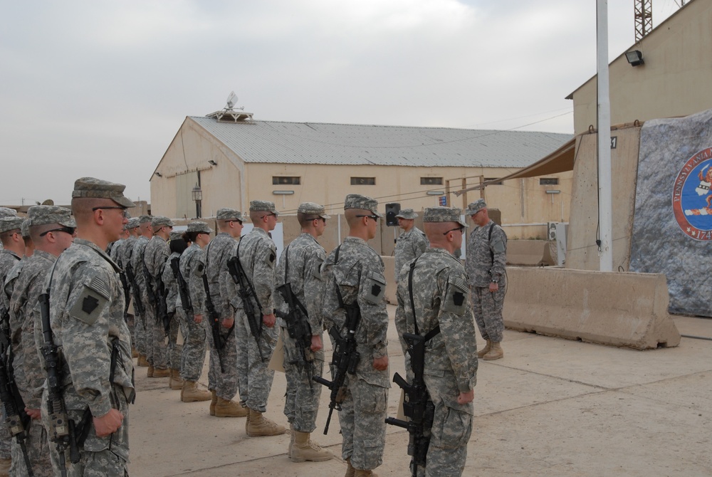 Soldiers don Keystone combat patch