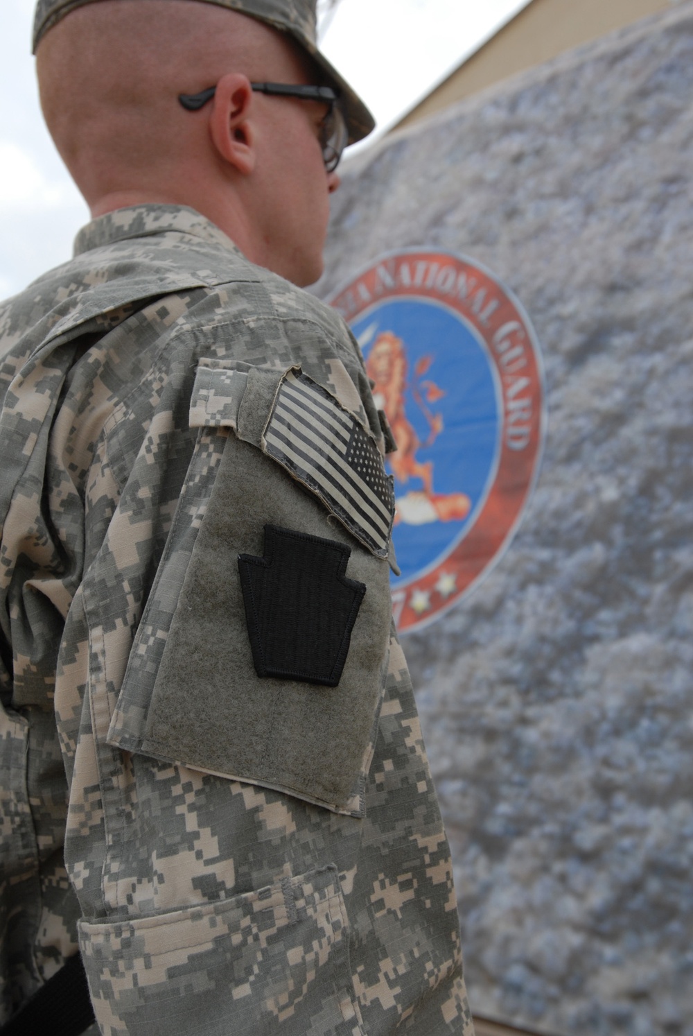 Soldiers don Keystone combat patch