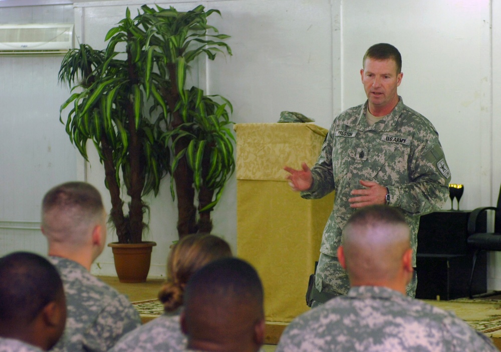 Sergeant Major of the Army Preston talks on Army's way ahead, Soldiers' concerns