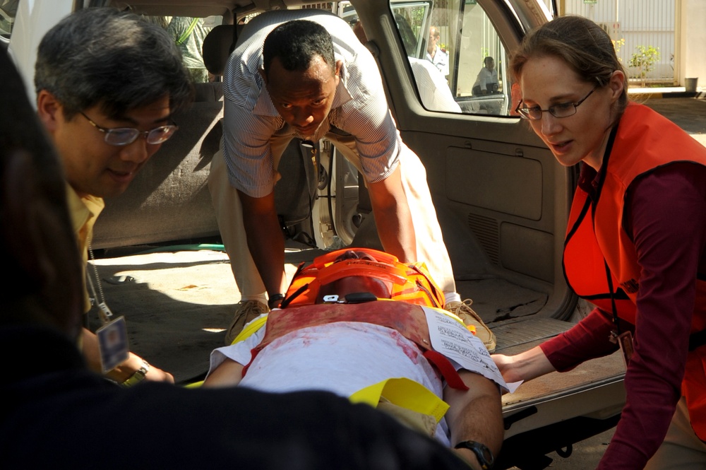 Mass casualty drill at U.S. Embassy in Djibouti