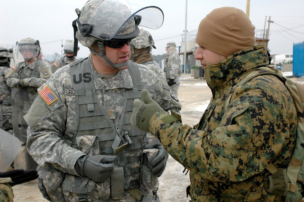 Soldiers Deploying for Kosovo Receive Non-Lethal Weapons Training.