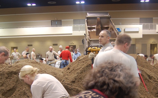 North Dakota National Guard sandbags for south Bismarck flooding