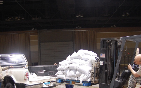 North Dakota National Guard sandbags for south Bismarck flooding