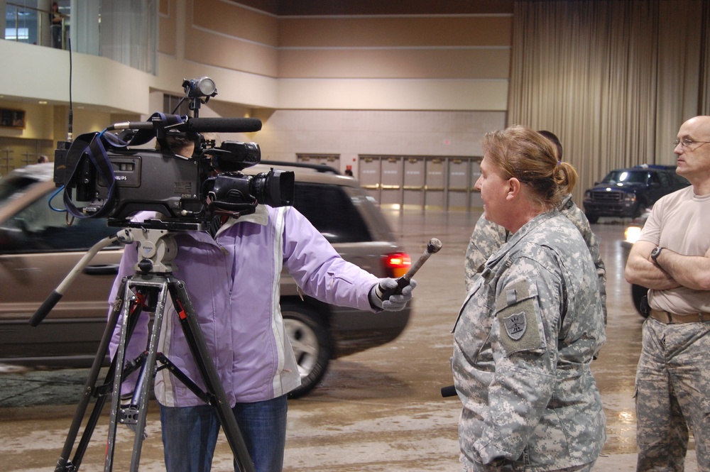 North Dakota National Guard sandbags for south Bismarck flooding