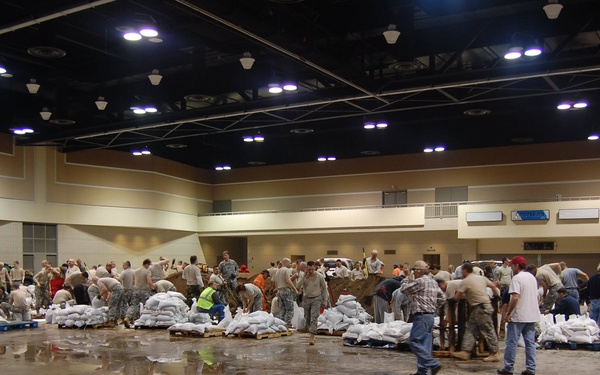 North Dakota National Guard sandbags for south Bismarck flooding