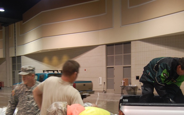 North Dakota National Guard sandbags for south Bismarck flooding