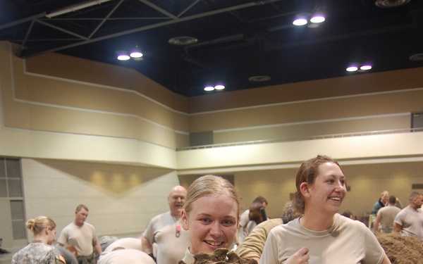 North Dakota National Guard sandbags for south Bismarck flooding