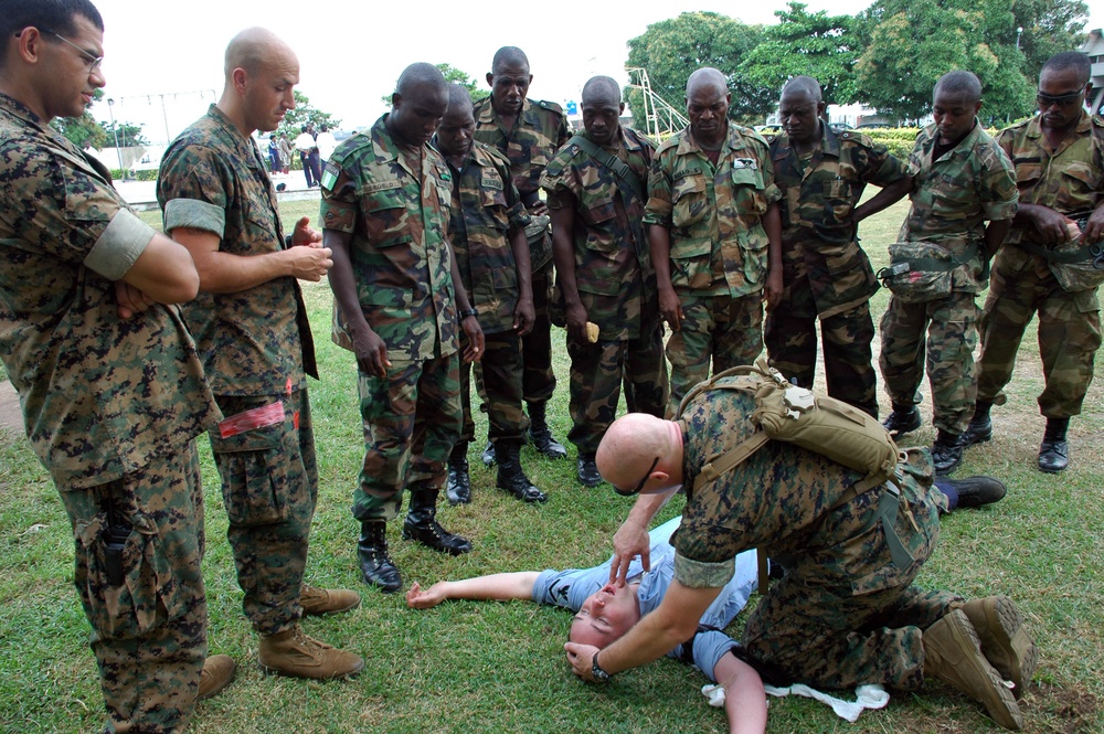 Combat Life Saving course during Africa Partnership Station