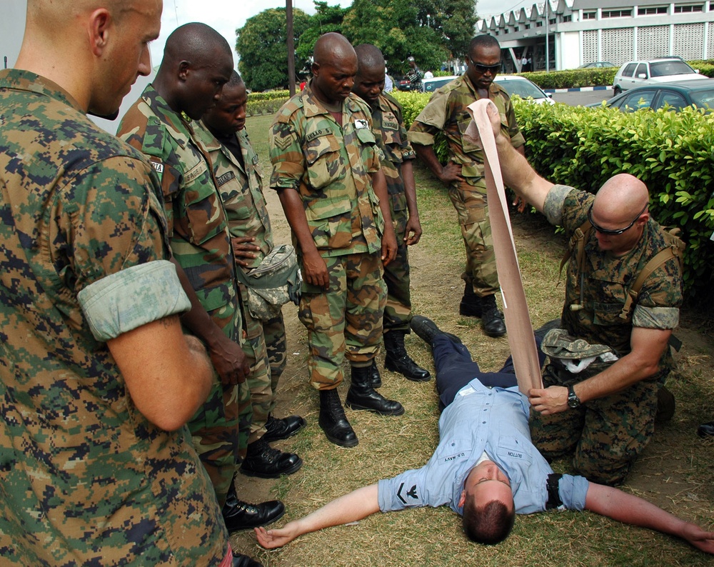 Combat Life Saving course during Africa Partnership Station