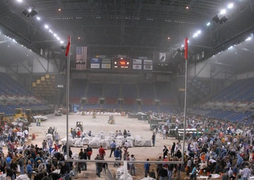 Deployment-hardened Soldiers, Airmen use familiar barriers to dam rising floodwaters