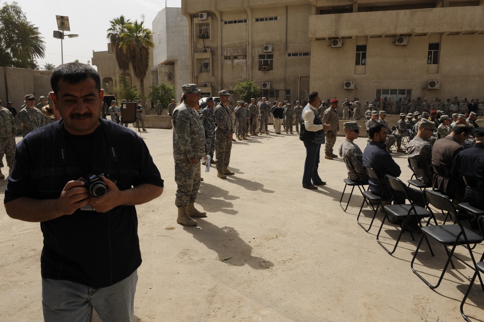 Change of Authority Ceremony at Joint Service Station War Eagle, Baghdad, Iraq