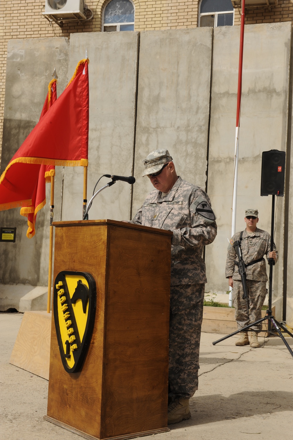 Change of Authority Ceremony at Joint Service Station War Eagle, Baghdad, Iraq