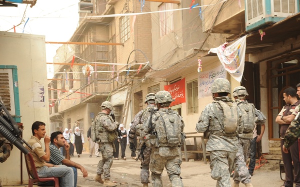 Patrol near Joint Security Station Loyalty Baghdad, Iraq