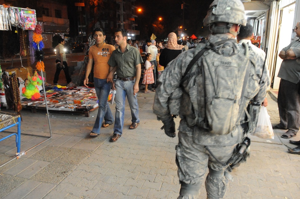Market patrol in Karada