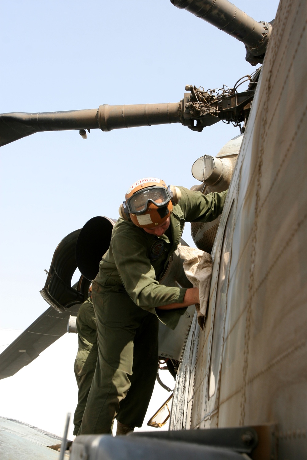 Marine Helo Mechanics Repair Damaged Hornet in Afghanistan