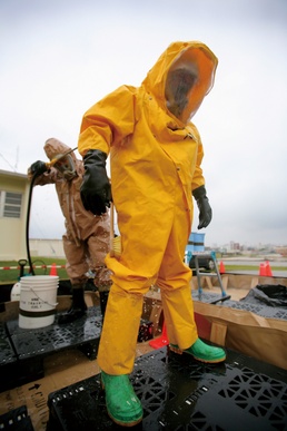 Base Personnel on Okinawa Train to Respond to Hazardous Material Situations