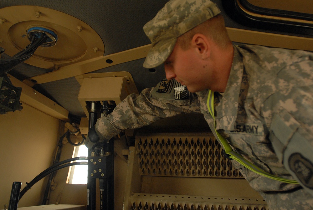 Iowa Army National Guard Soldiers lead the way for the Wranglers