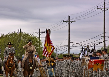 1st Air Cavalry cases colors for upcoming deployment