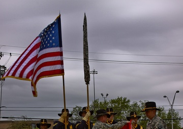 1st Air Cavalry cases colors for upcoming deployment