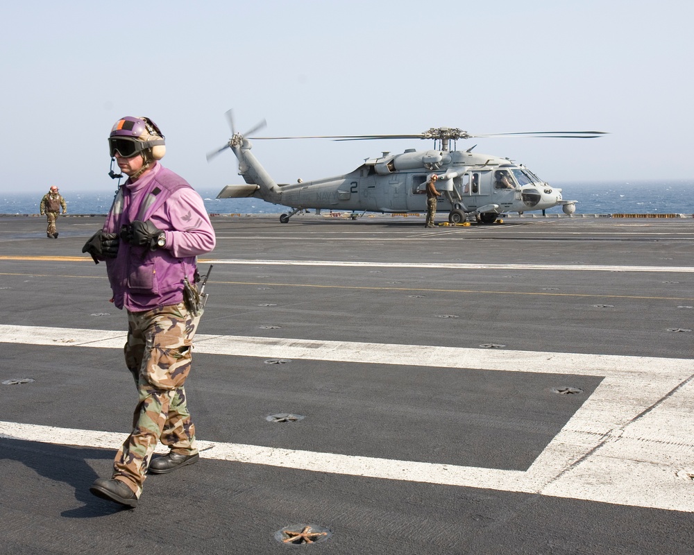 Action aboard the USS John C. Stennis