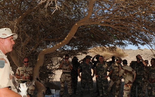 Desert survival training in the Geggade Desert
