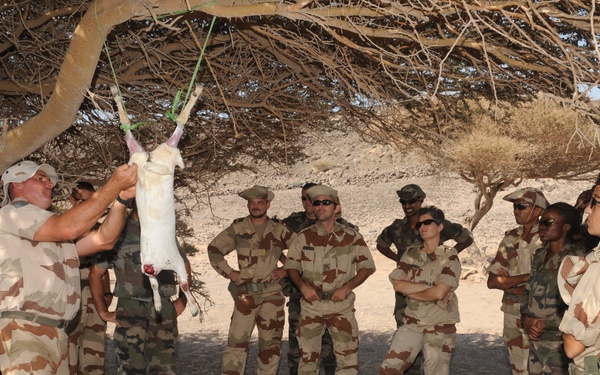 Desert survival training in the Geggade Desert