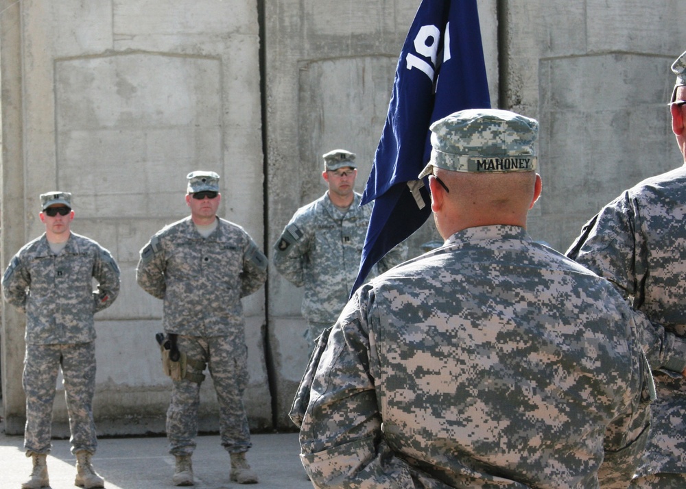 Vanguard Soldiers participate in company change of command ceremony