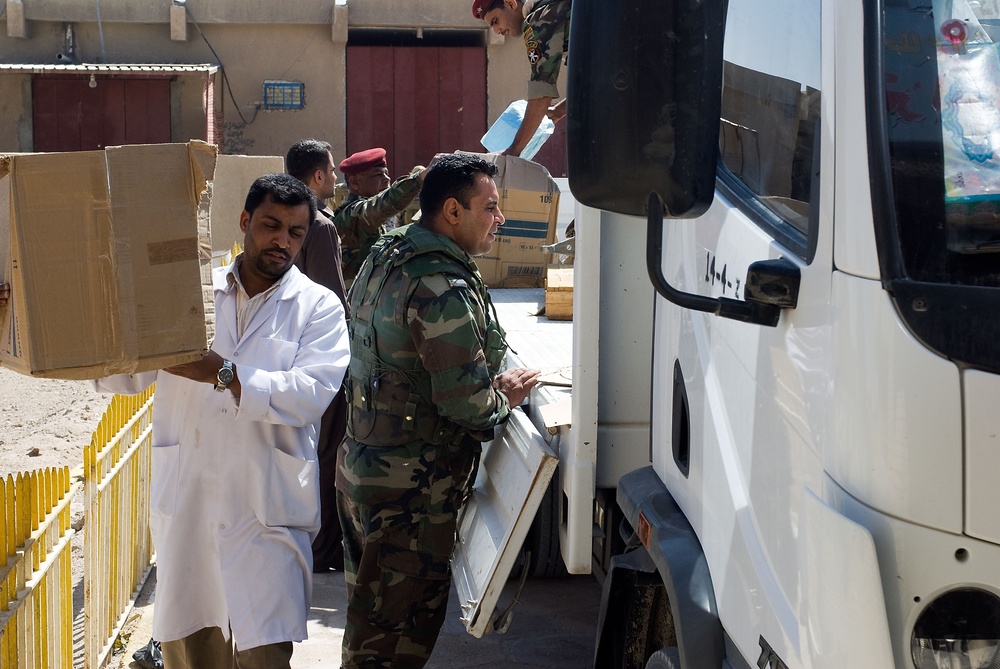 Medical supplies delivered in Basra