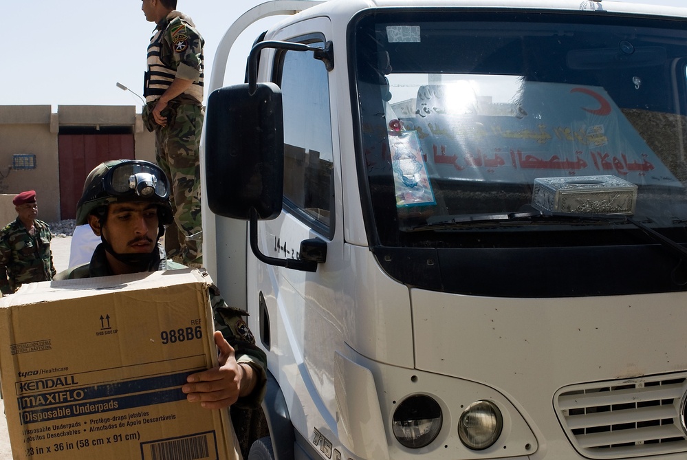 Medical supplies delivered in Basra