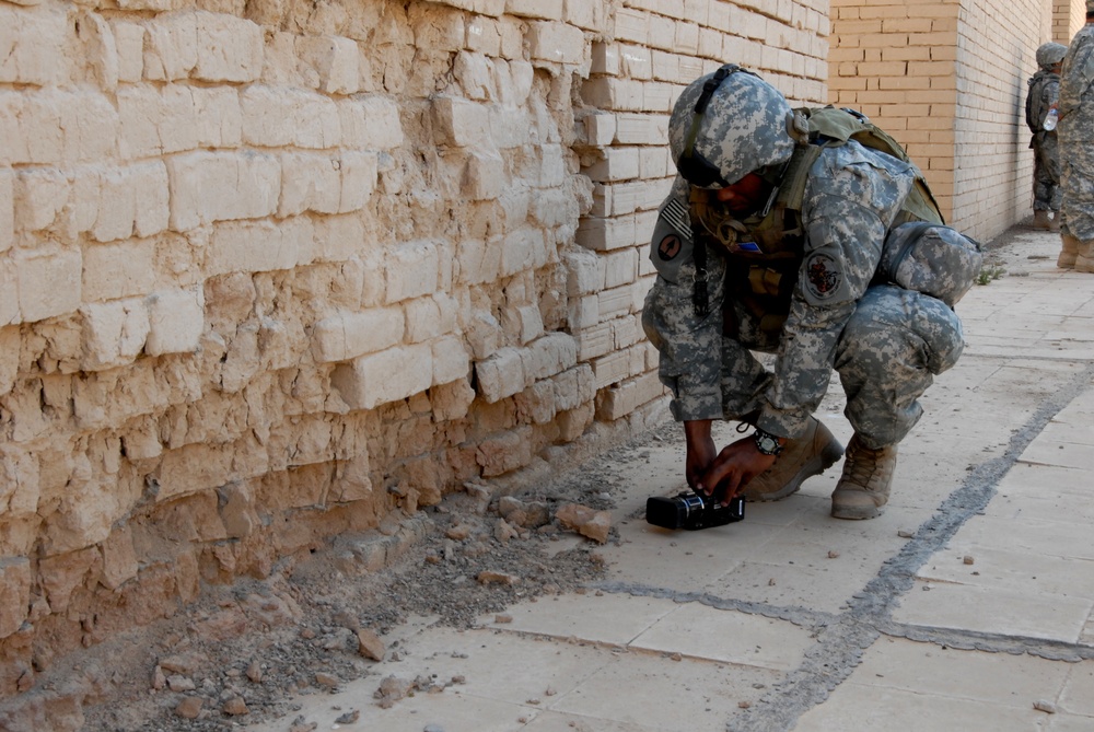 Promotions in the Babil ruins in Hillah, Iraq