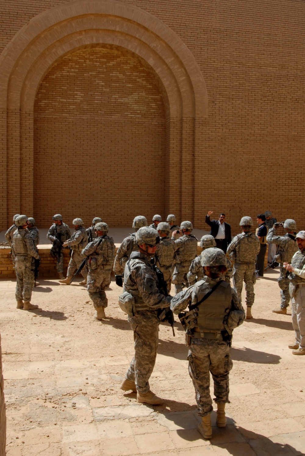 Promotions in the Babil ruins in Hillah, Iraq