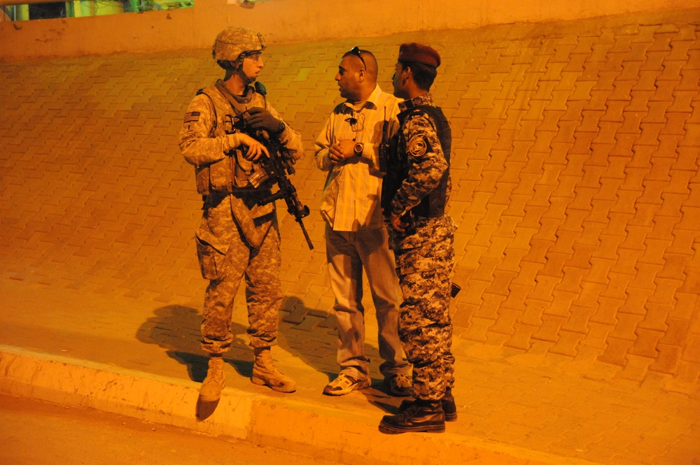 Joint patrol in the Kadamiyah area of Baghdad