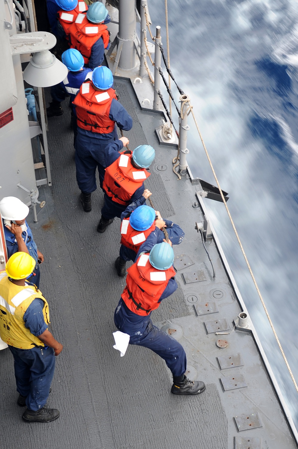 Refueling at sea