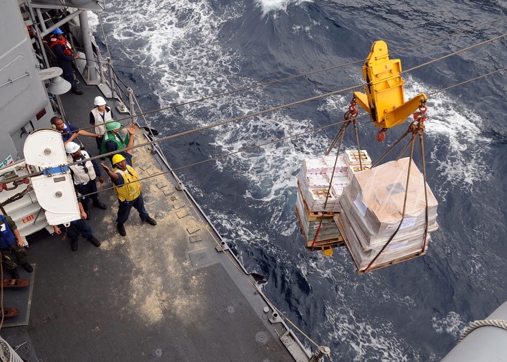 Refueling at sea