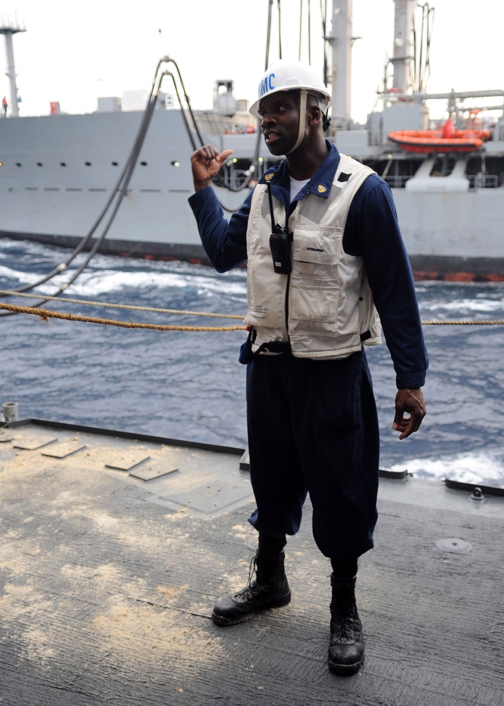 Refueling at sea