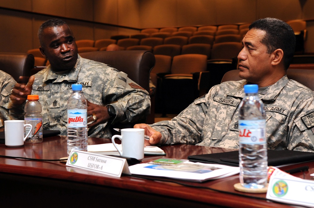 Top Enlisted War Fighters Tackle Troop Concerns