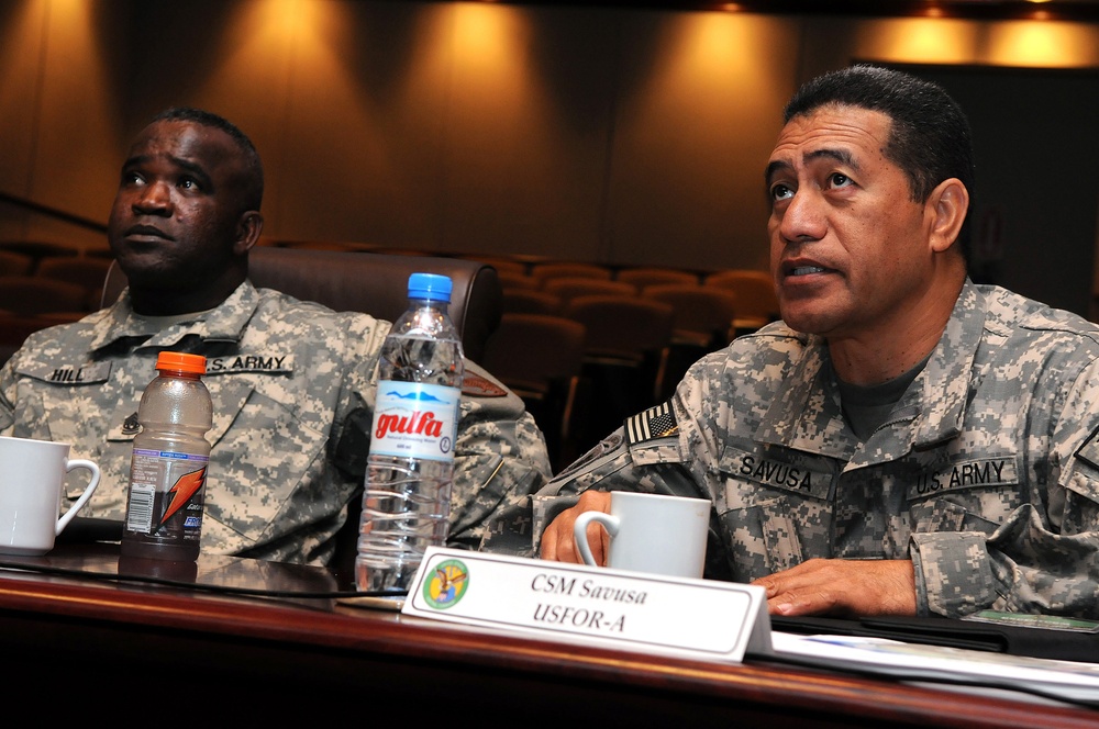 Top Enlisted War Fighters Tackle Troop Concerns