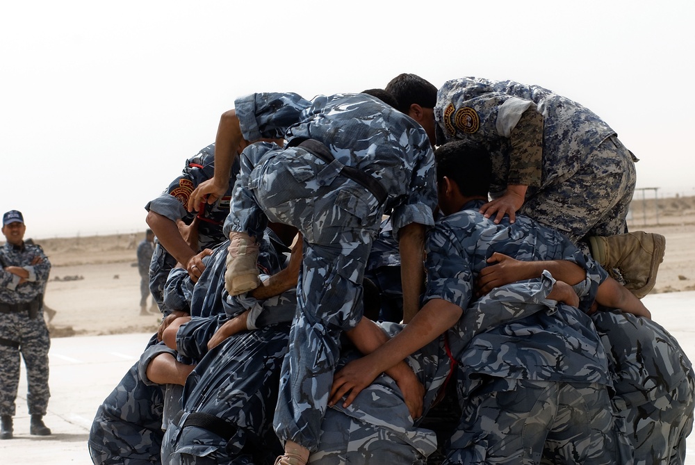 Iraqi police graduation ceremony in Basra