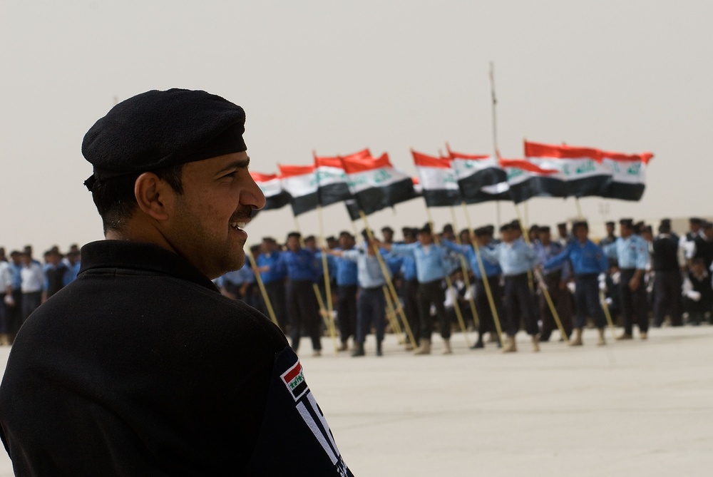 Iraqi police graduation ceremony in Basra