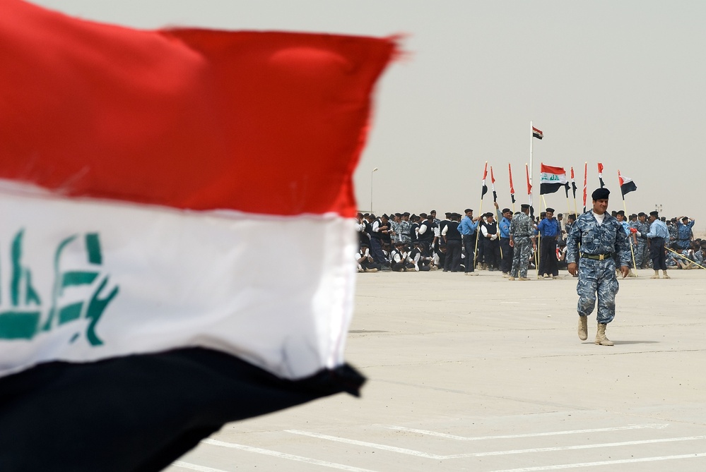 Iraqi police graduation ceremony in Basra