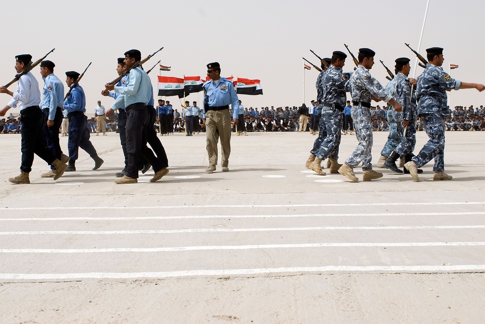 Iraqi police graduation ceremony in Basra